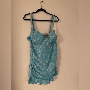 Torrid Water Print One Piece Swimsuit